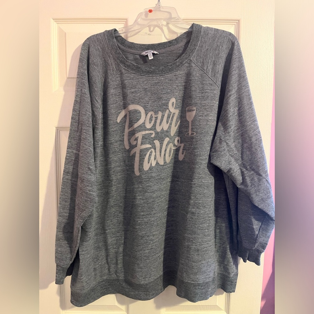 Wildfox "Pour Favor"‎ Statement Sweatshirt XXL